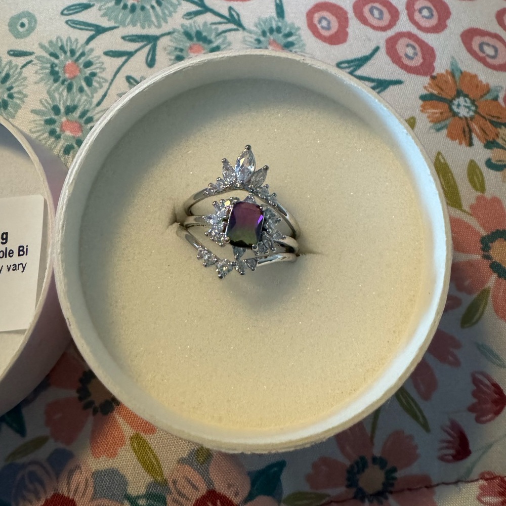 Bomb party size 8 lymphoma awareness ring